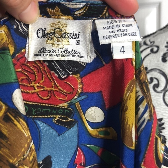 Olga Cassini Golf Themed Silk Tank Top 4 - Picture 4 of 4